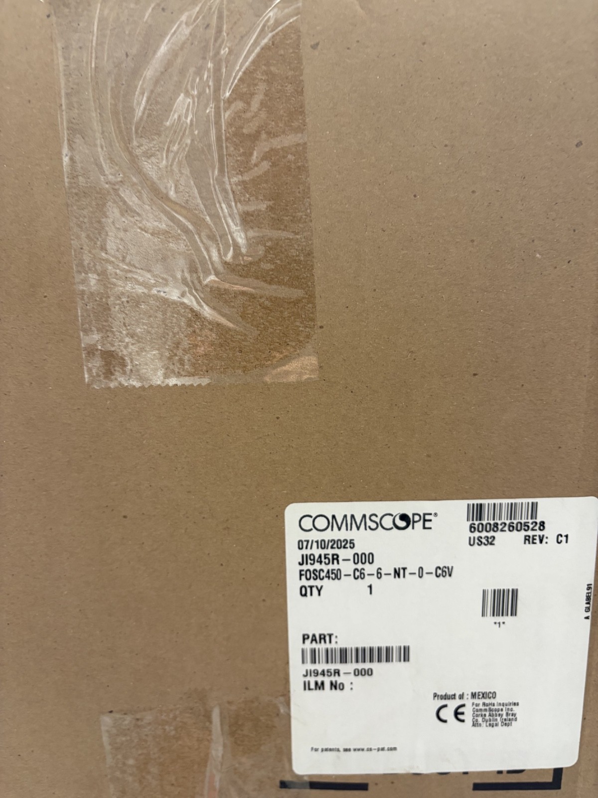COMMSCOPE / FOSC450-C6-6-72-1-D0V / FIBER OPTIC SPLICE CLOSURE / 72 SPLICE TRAY