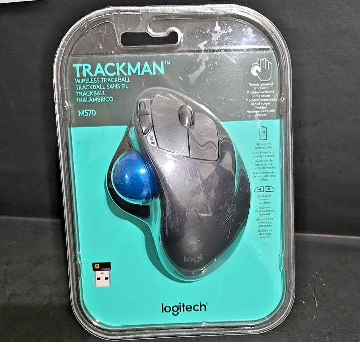 Brand New Logitech Trackman M570 Wireless Trackball
