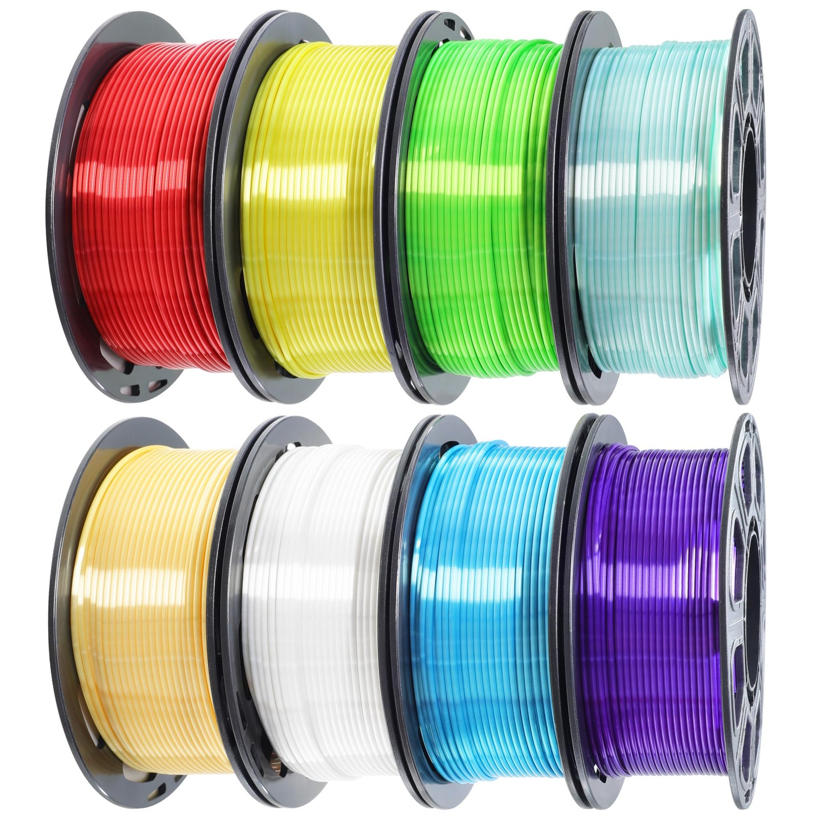 MIKA3D 1.75mm 3D 250g/Spool, Red Orange Yellow Green Cyan Blue Purple White