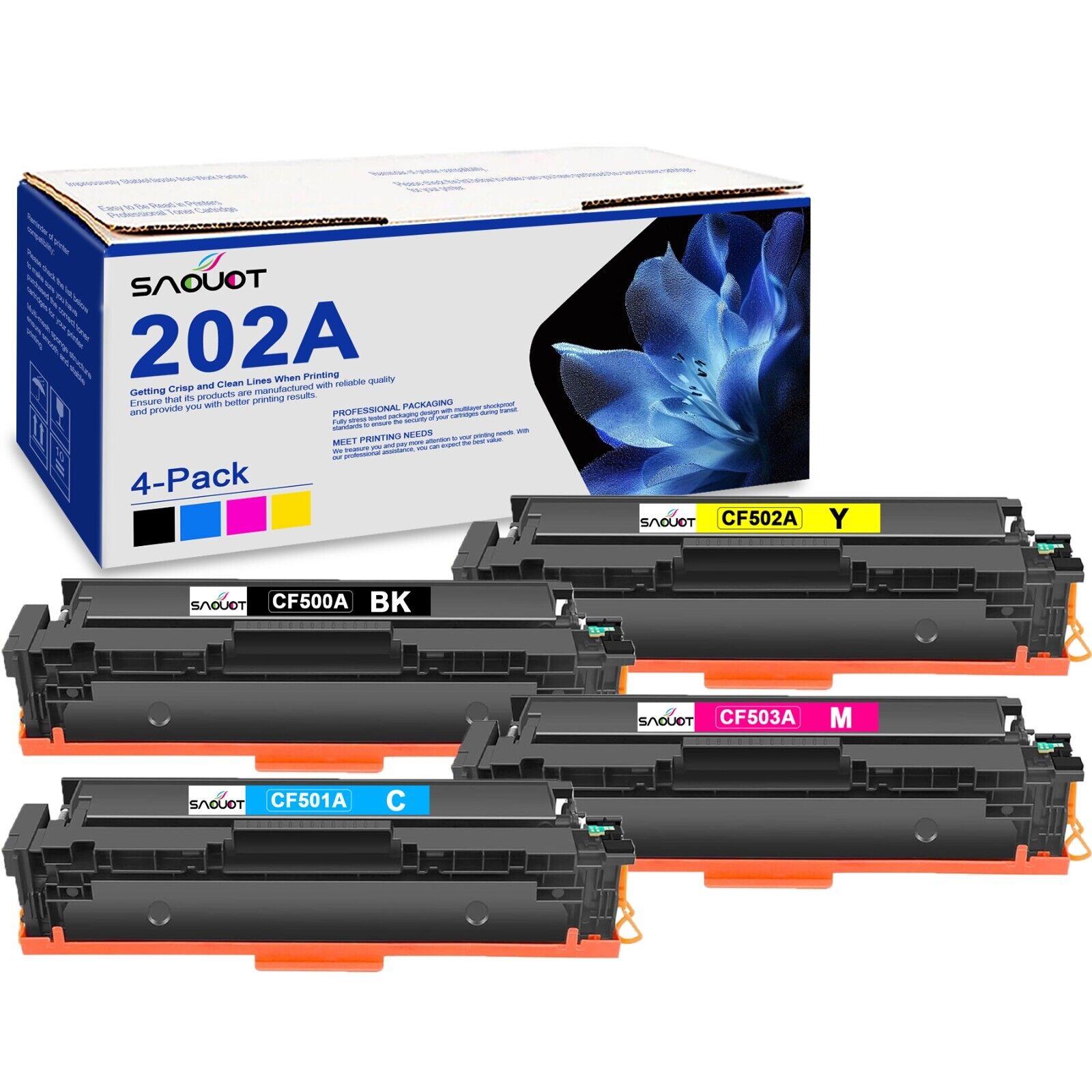 202A Toner Cartridge Replacement for HP CF500A Pro MFP M254dw M281fdw M281cdw