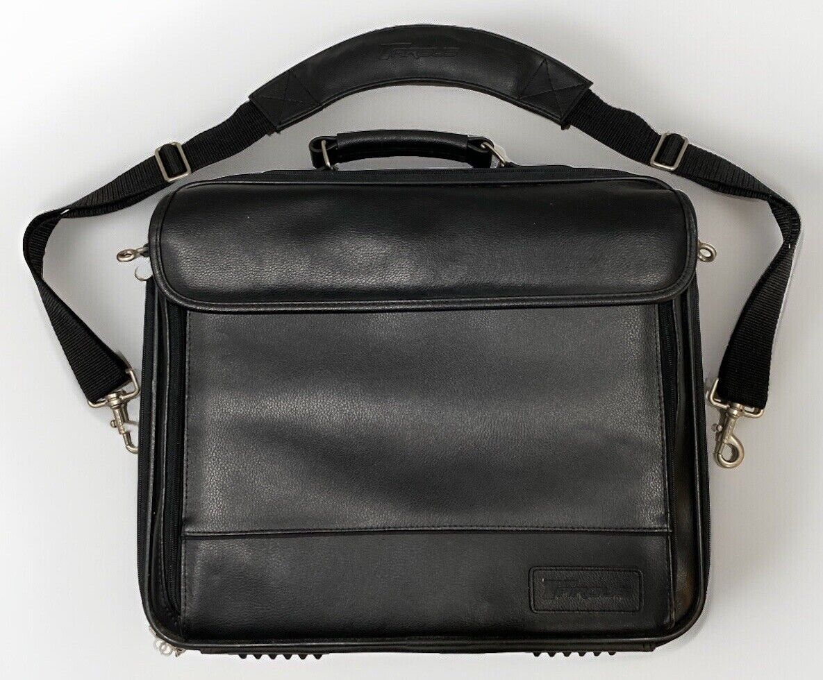 Targus Laptop Bag , Vintage Bag with great leather, some wear Inside Back Pocket