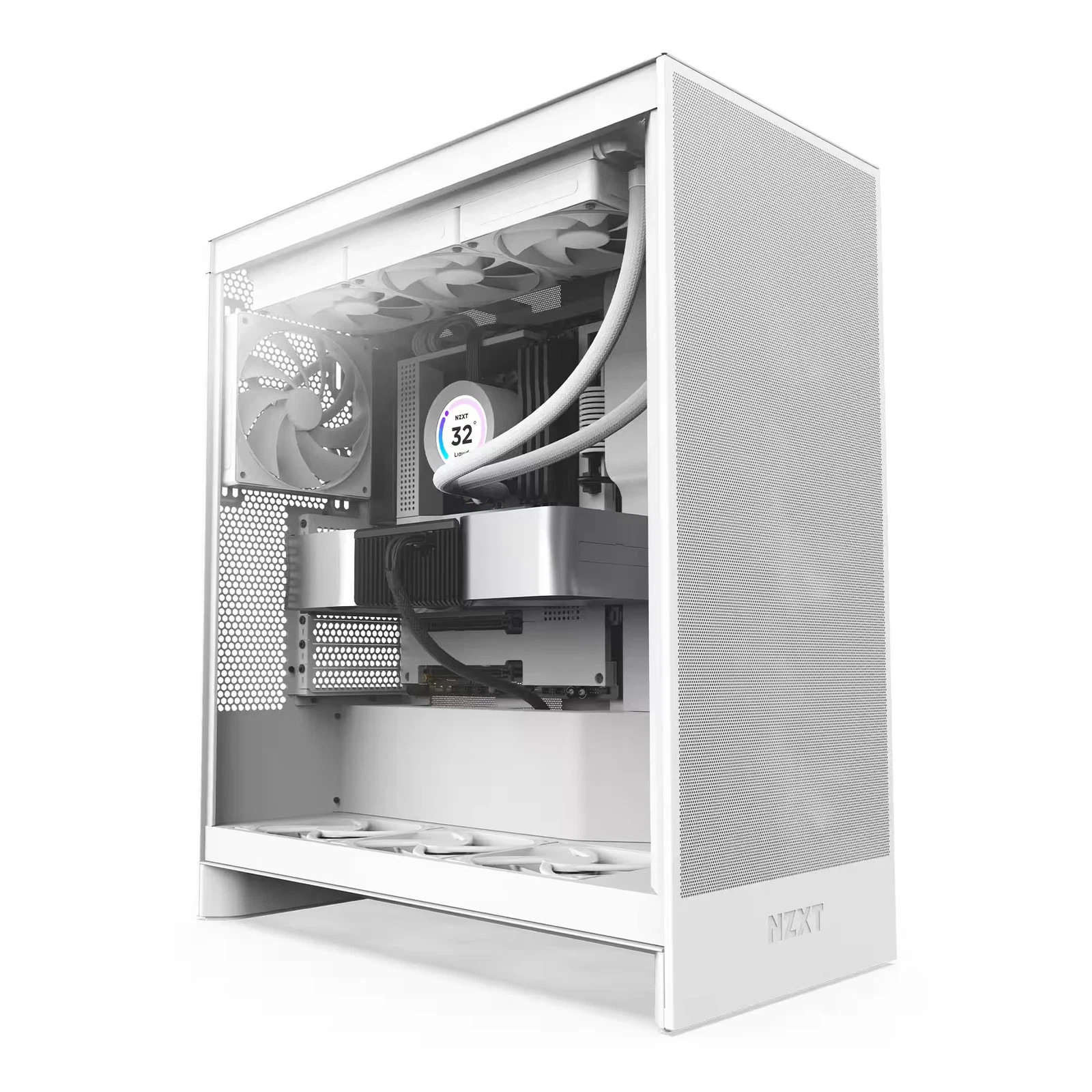 NZXT - H7 Flow 2024 Mid-Tower ATX PC Case - White