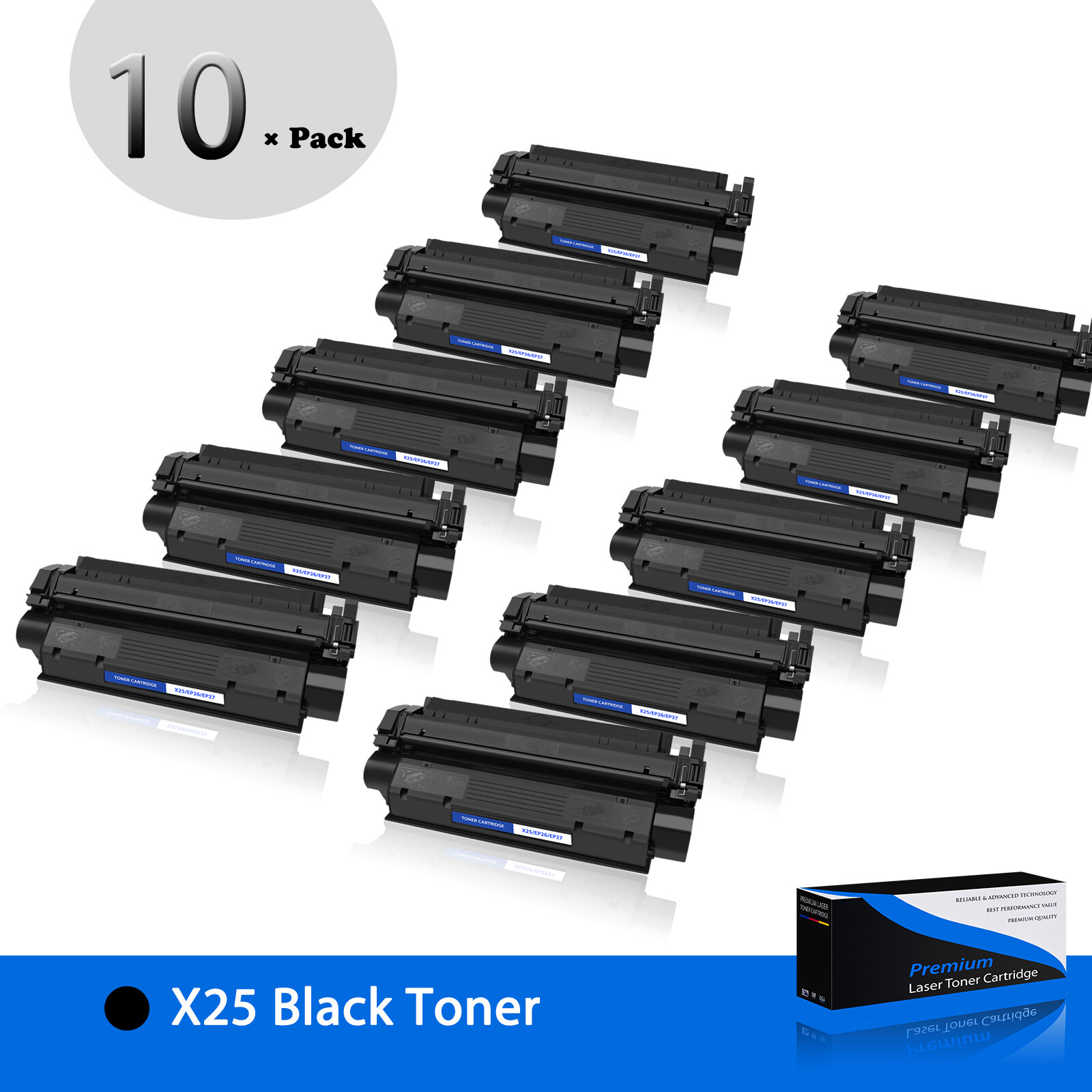 10PK X25 Toner for Canon Printer ImageCLASS MF3110 MF3111 MF3112 MF3220 Series