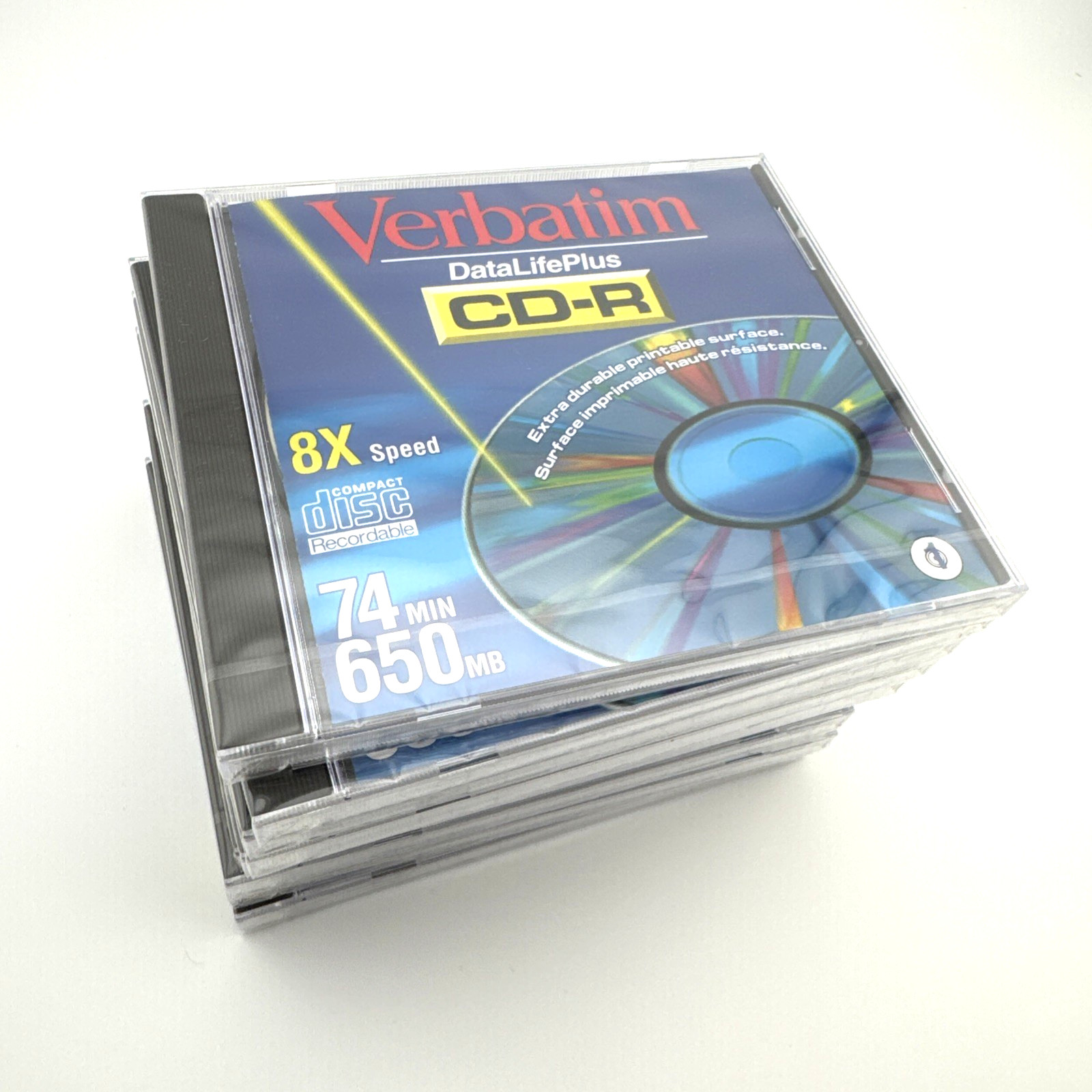 Lot Of 9 Verbatim DataLifePlus CD-R 650MB 74 Min 8X Speed Recordable Disc (New)
