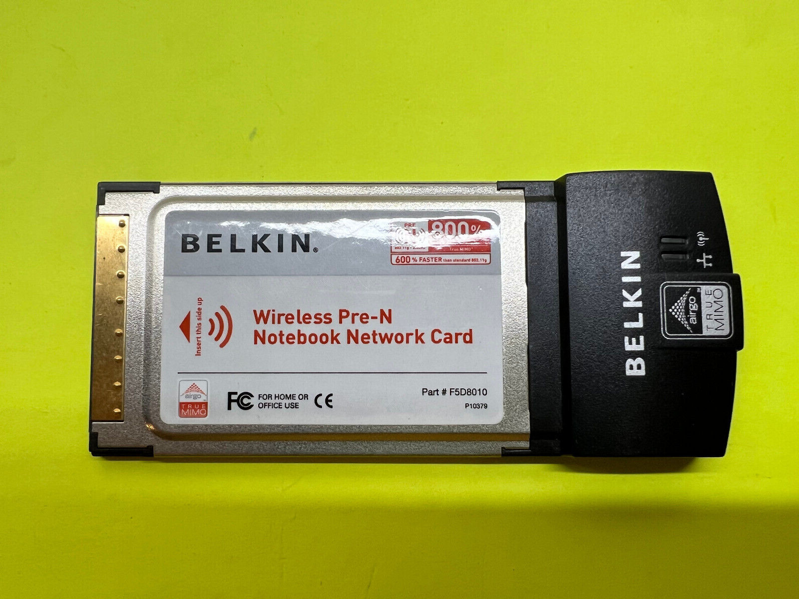 Belkin F5D8010 Wireless Pre-N Notebook Network Card 