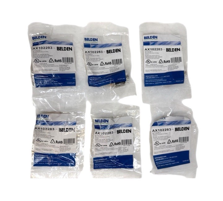 Belden AX102283 10GX Black Modular Jack Cat 6A RJ45 KeyConnect Style (LOT of 6)