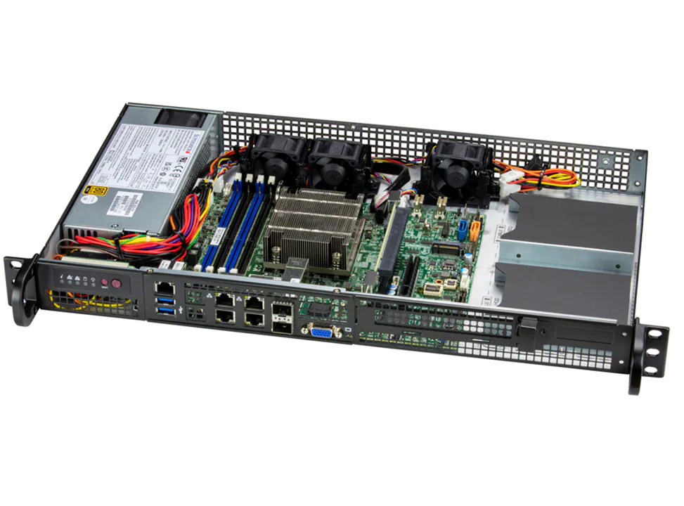 SuperMicro SYS-510D-8C-FN6P Mini-1U server CSE-505-203B +	X12SDV-8C-SP6F