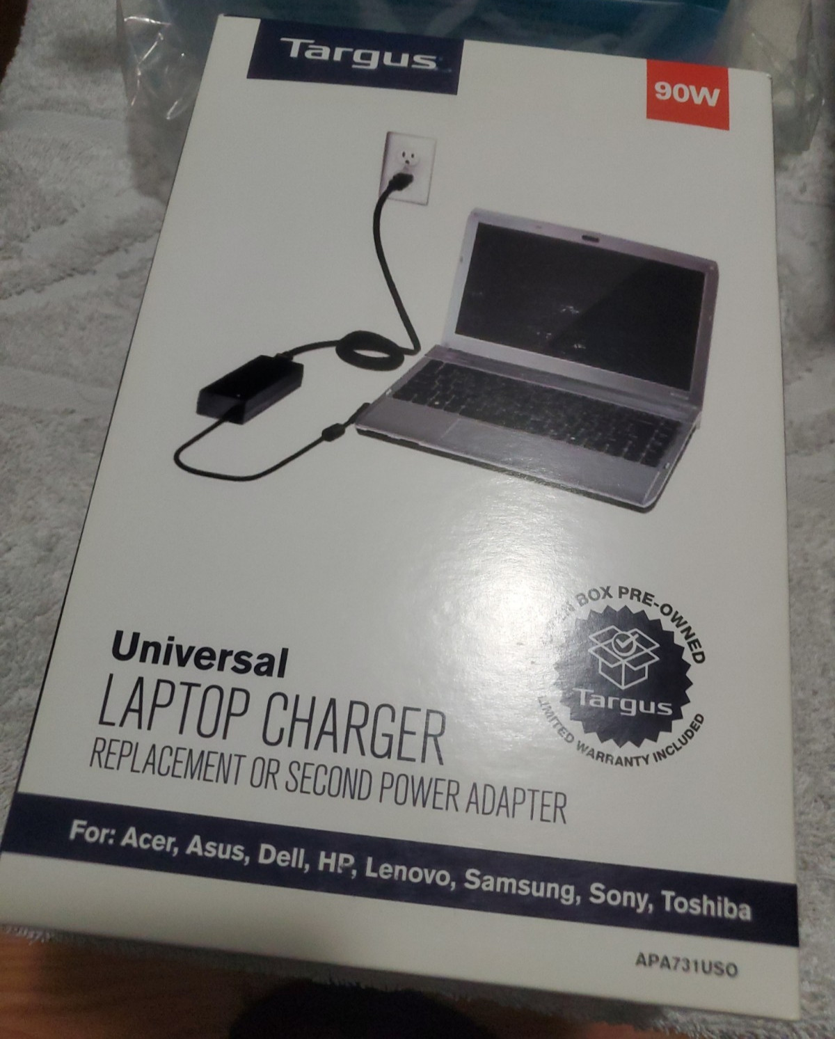 Targus APA731USO 90W Universal Laptop AC Power Adapter w/9 tips