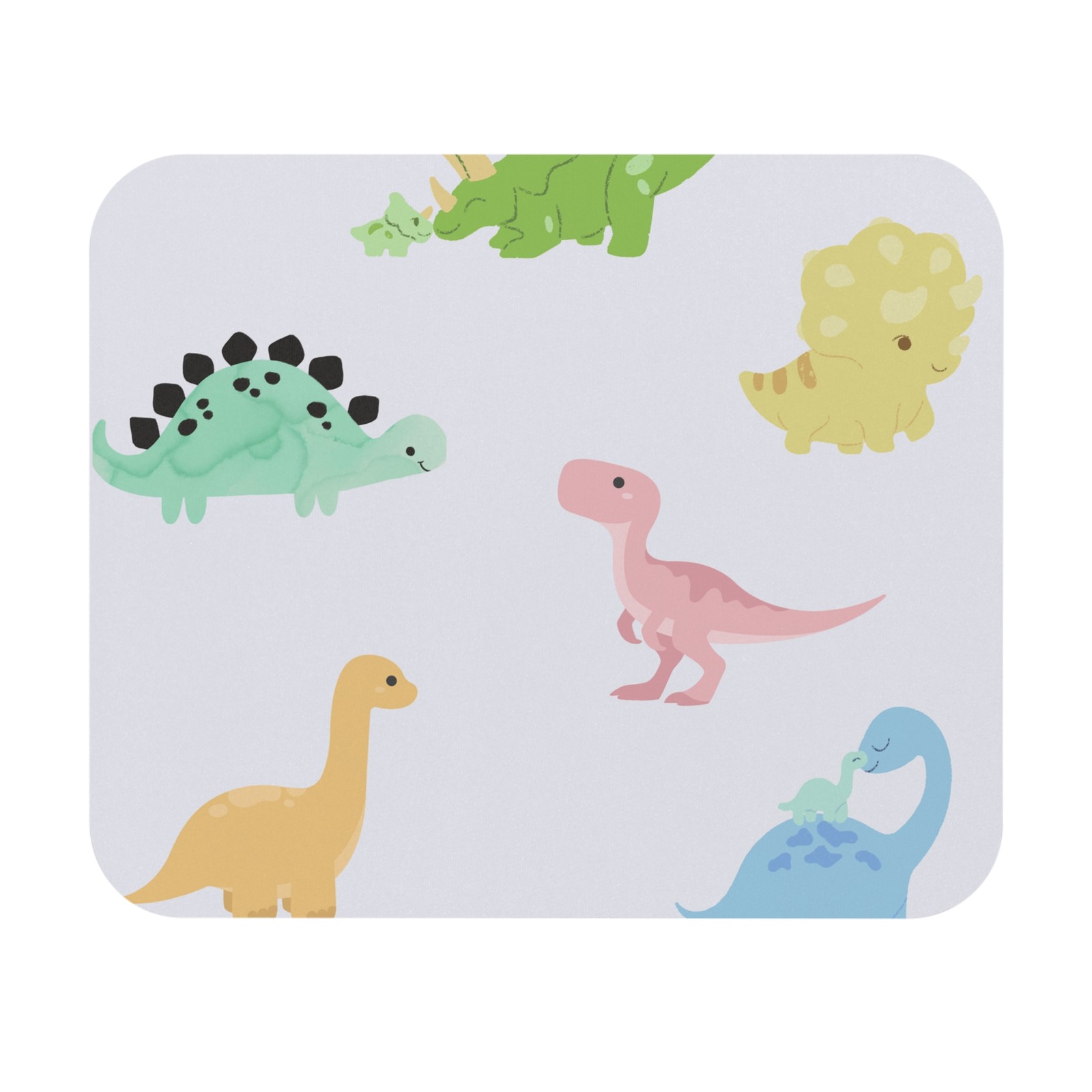 Pastel Dinosaur Pattern Mouse Pad | Cute Dino Desk Mat