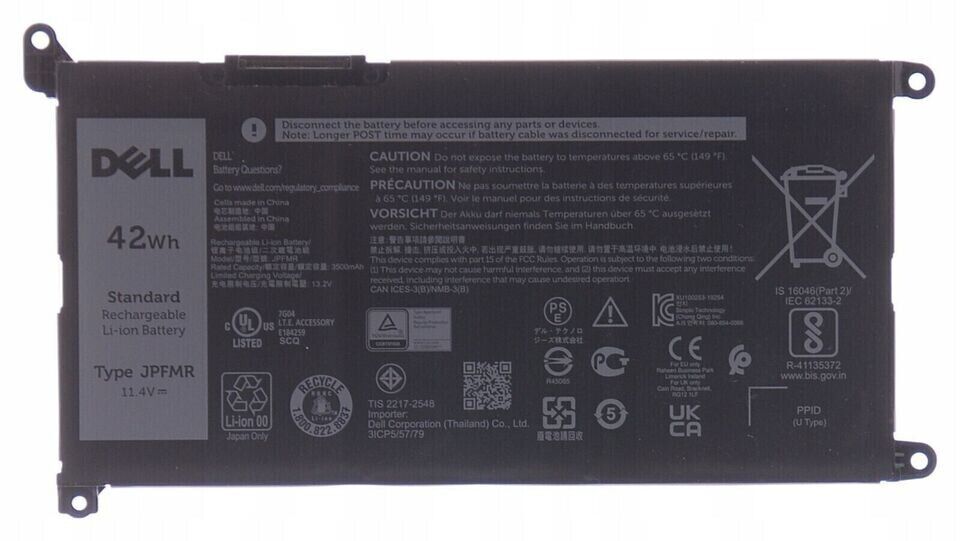 Genuine JPFMR Battery For Dell Chromebook 3400 3100 2-in-1 5488 5493 5593 P90F