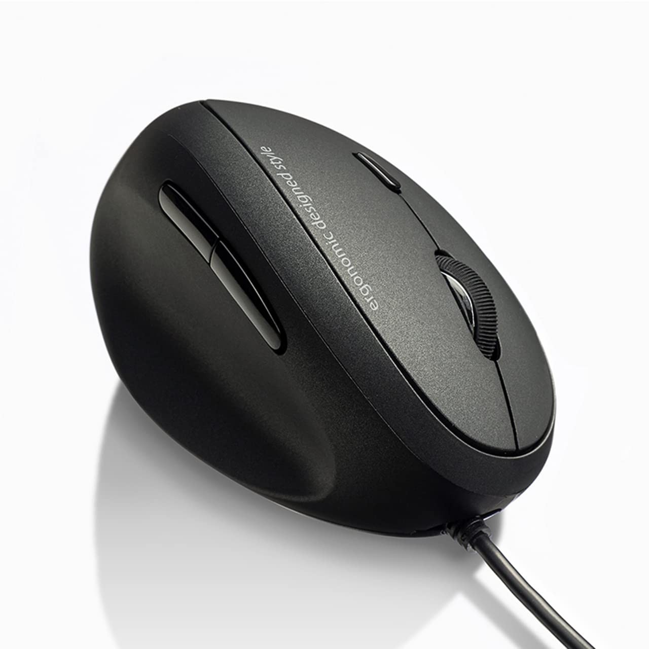 Black Wired Left Handed Ergonomic Vertical Mouse 1000/1600/2400/3200 DPI PC
