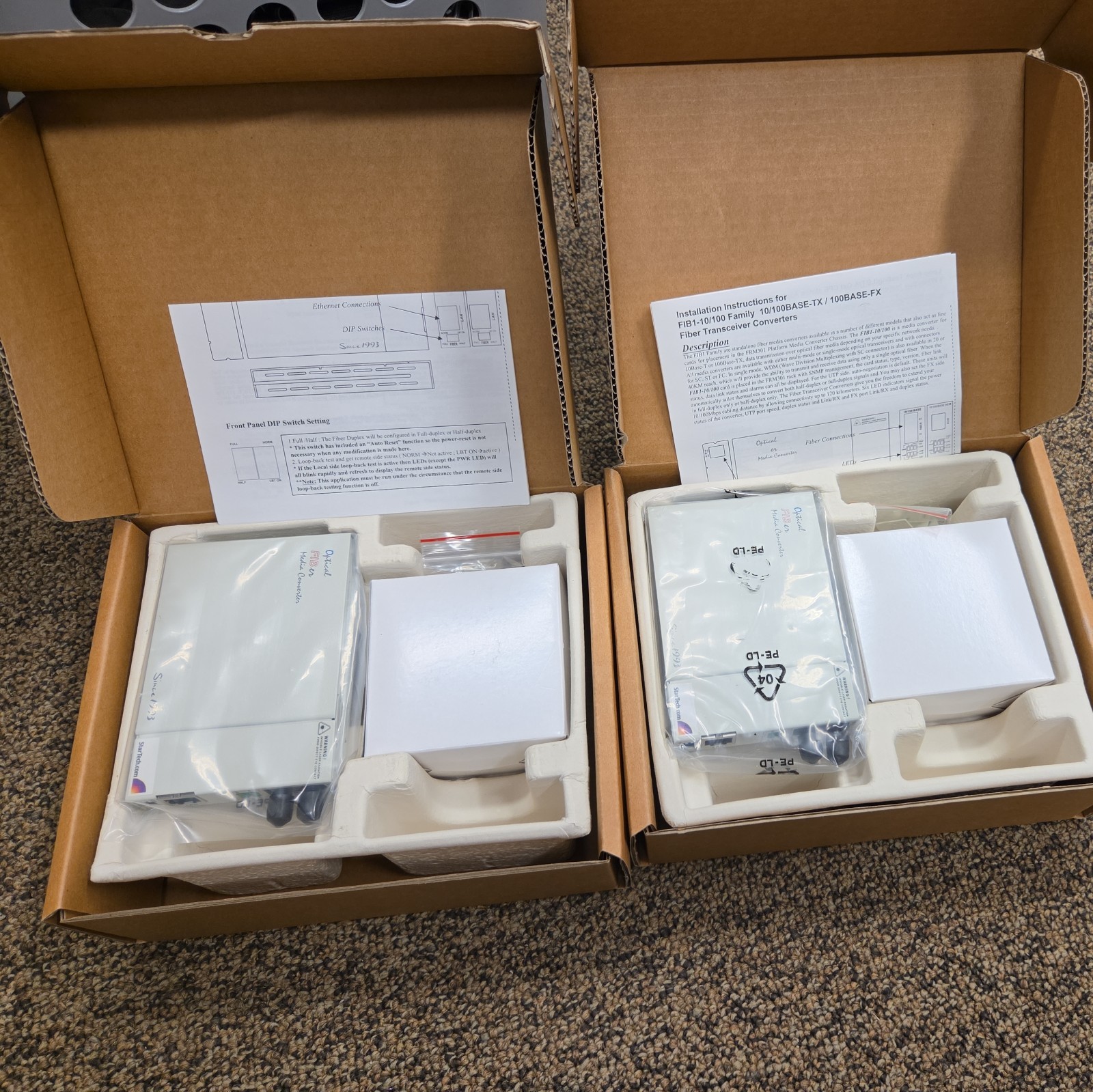 StarTech 10/100 Mbps Fiber to Ethernet Converter RJ45 ET90110SC - NOS