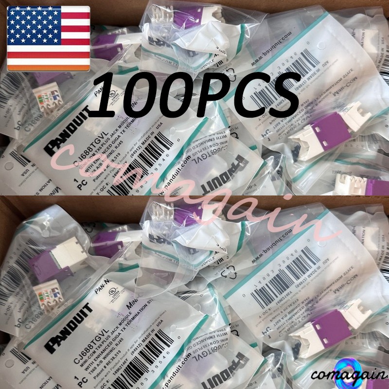 100X Cat6 MiniCom UTP RJ45 Network Jack Module For Panduit CJ688TGVL Giga TX