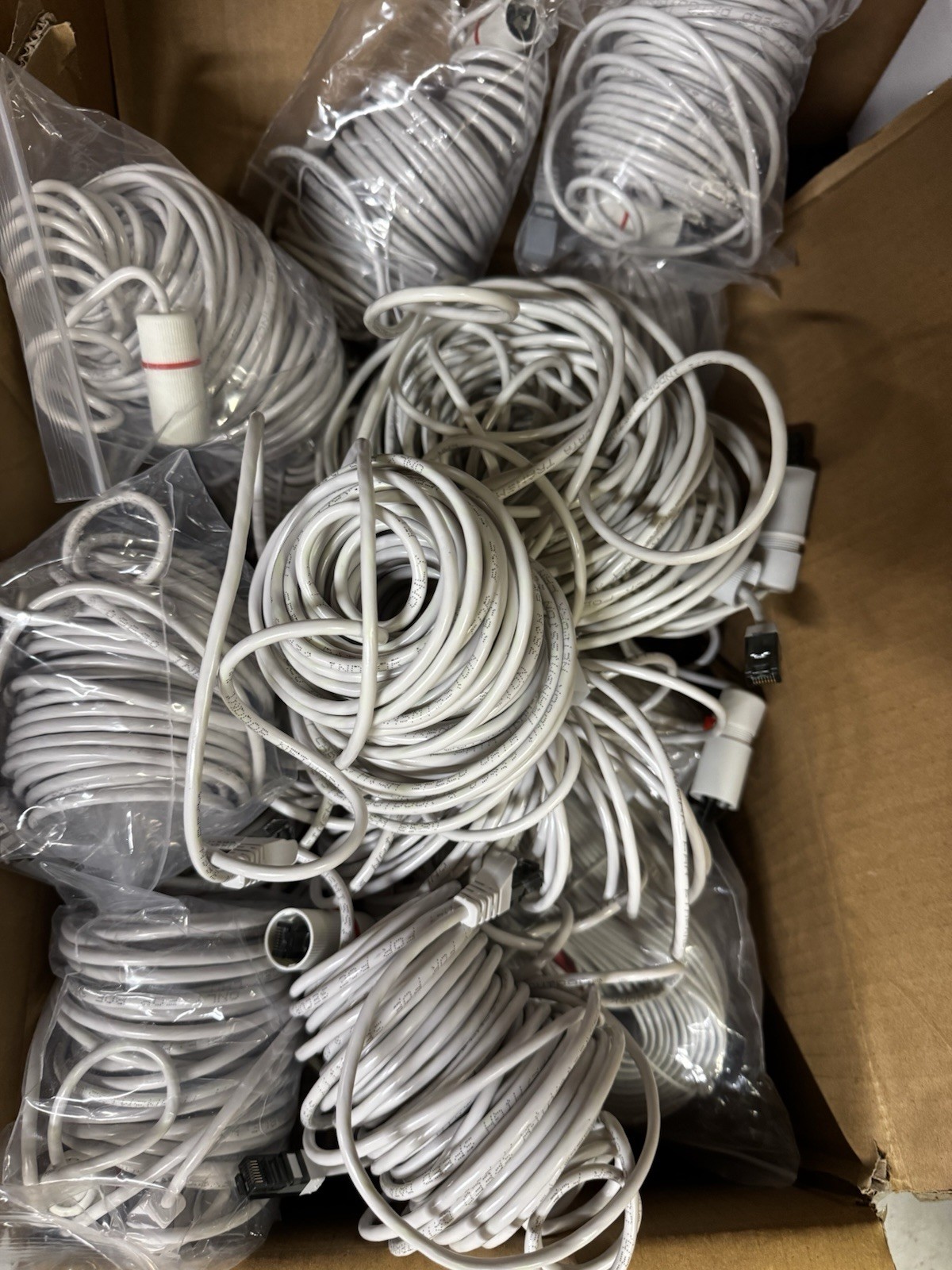 4x 60FT Cat5/6 Ethernet Cable RJ45 High Speed for PoE Cameras NVR Open Box