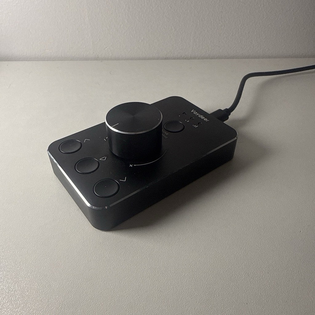 Vaydeer USB Wired Desktop Volume Controller Knob, Black