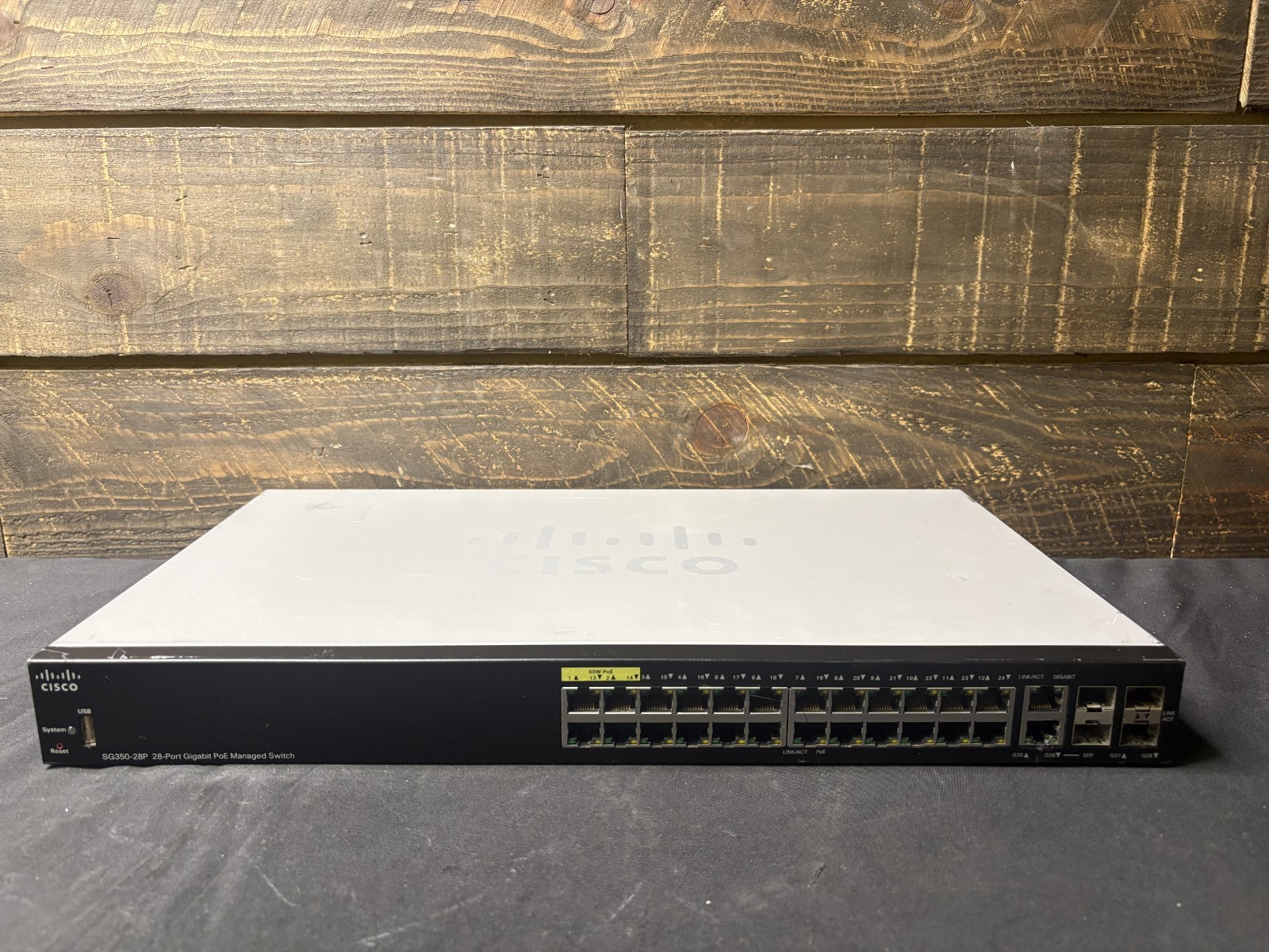 Cisco SG350-28P Gigabit 28-Port PoE Managed Switch SG350-28P-K9  * 27 AVAILABLE