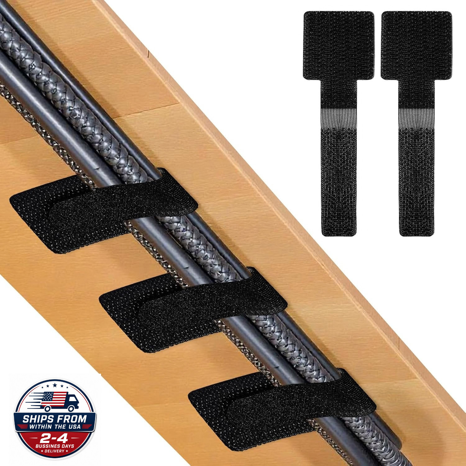 100 Pcs Hook and Loop Cable Straps, Self Adhesive Cord Organizers for Desk, Reus
