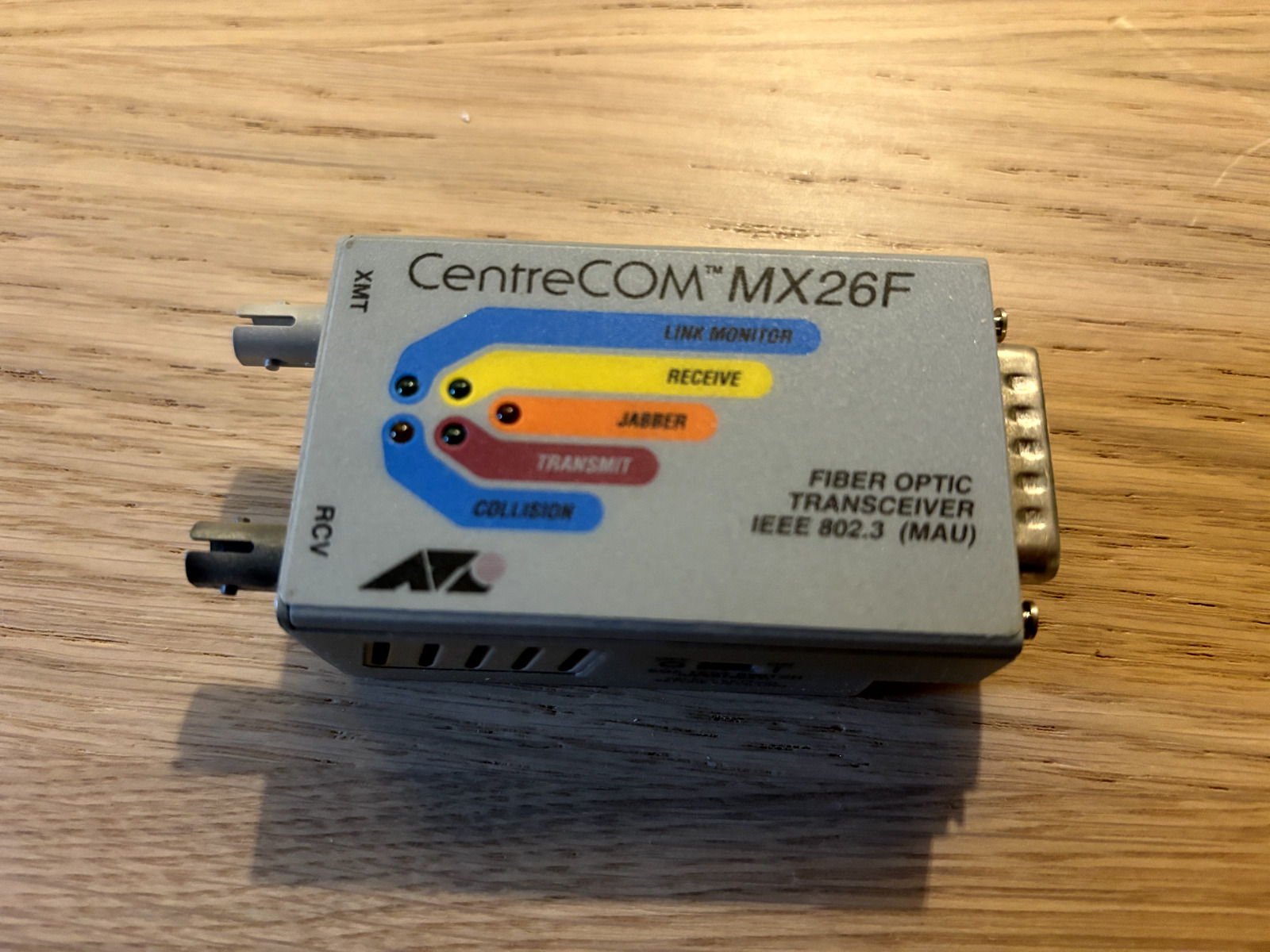Allied Telesyn Telesis Centrecom Mx26F Micro Fiber Optic Transceiver IEEE 802.3
