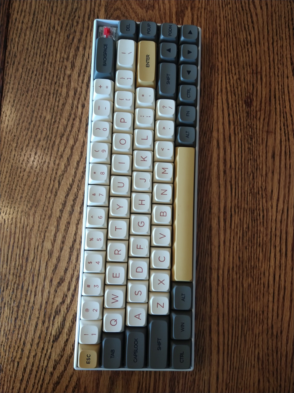 Surmen GT68 Wired Mechanical Gaming Keyboard - Yellow Black & White, No Cable