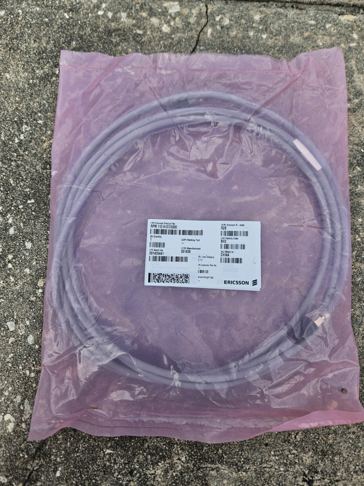 Ericsson RPM 113 6127/3000 Cable With Connector NEW