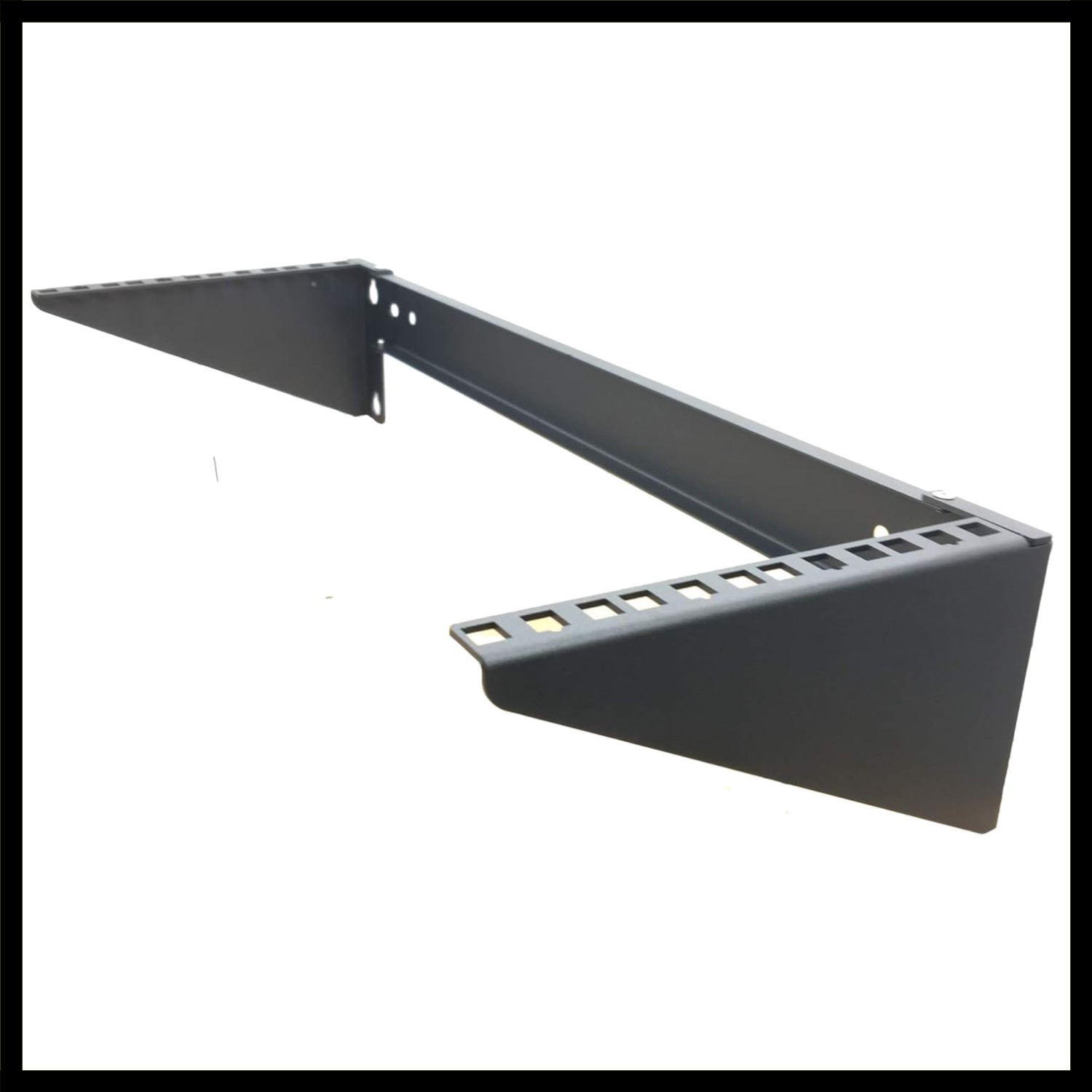 Black 4U Steel Wall Mount Rack for Network Equipment - Durable with Hardware