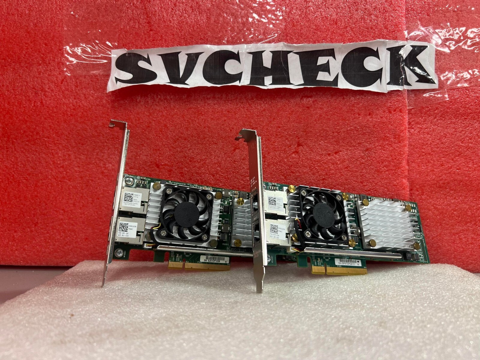 LOT OF 2 DELL 0HN10N BROADCOM 57810S DUAL PORT 10GB PCI-E NETWORK ADAPTER