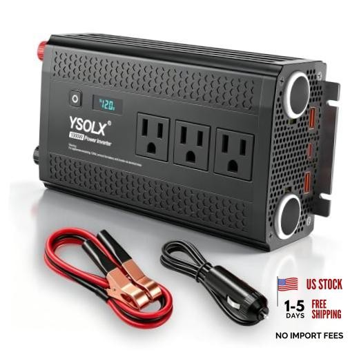 Power Inverter 12V to 110V/120V for RV Camping 1000W