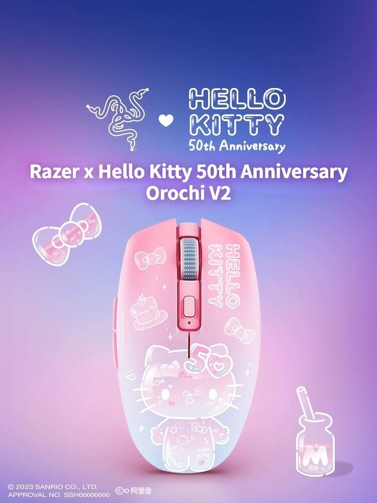 Razer x Sanrio Hello Kitty Friends 50th Anniversary Orochi V2 Wireless BT Mouse