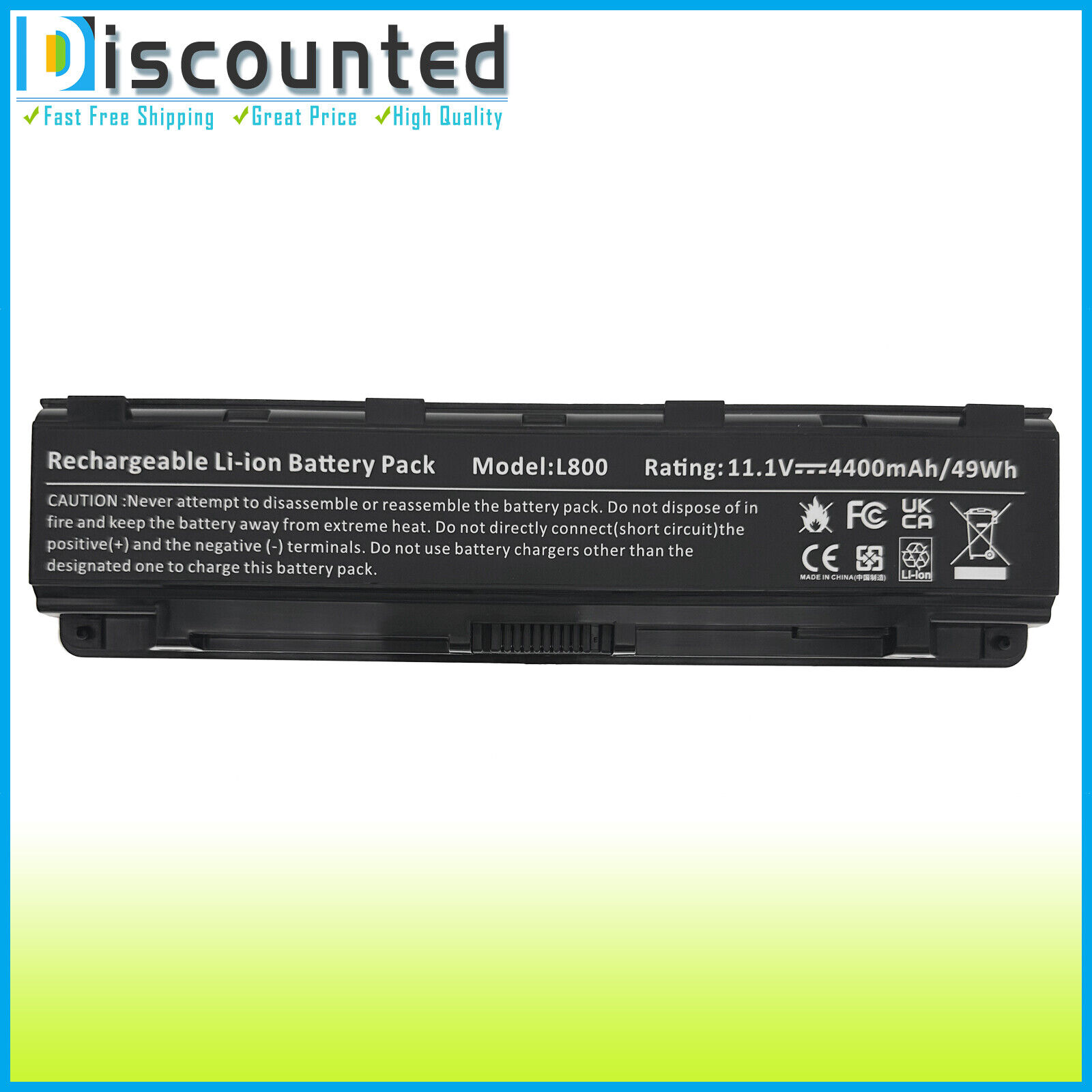 Laptop New Battery for Toshiba Satellite C55T-A5102 C55T-A5123 C55T-A5218