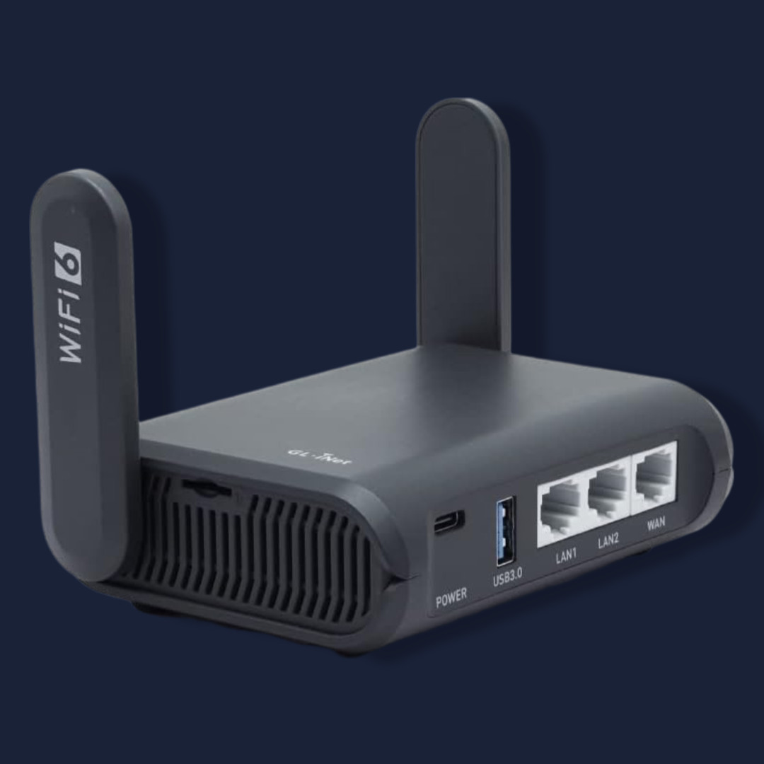 GL-AXT1800 Slate AX Portable Travel Router, Wi-Fi 6, VPN, USB3.0, TF Slot