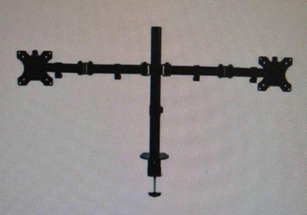 Ergotech DMRS-2 Dual Monitor Clamp Mount Mnt Articulate Tilt & Height Adjust