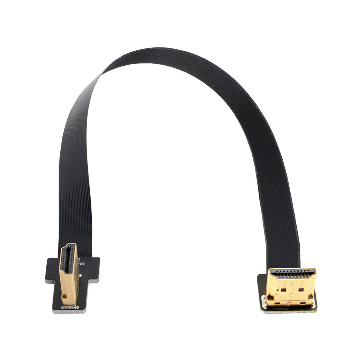 Cablecy  CYFPV Dual 90 Degree Right-Up Angled HDMI Type A Male to Male FPC Cable