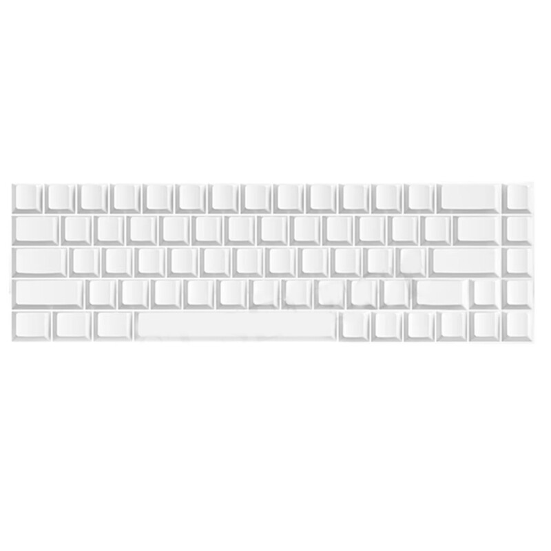 Minimalist White Blank Keycaps 68 Key Original Profile For Mechanical Keyboards