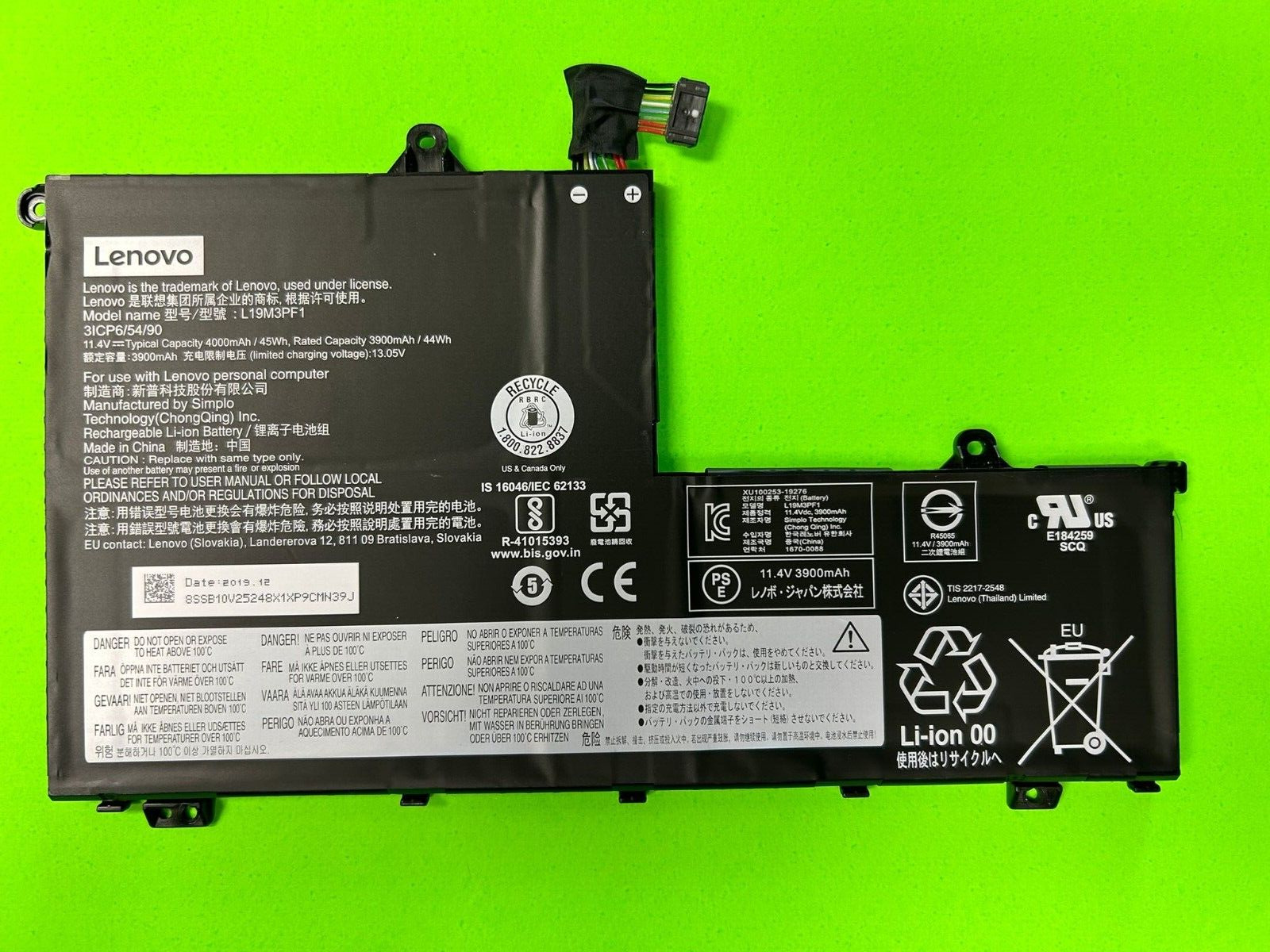 L19M3PF1 Genuine Battery for Lenovo ThinkBook 14-IML 15-IIL L19C3PF1 L19D3PF2 HH
