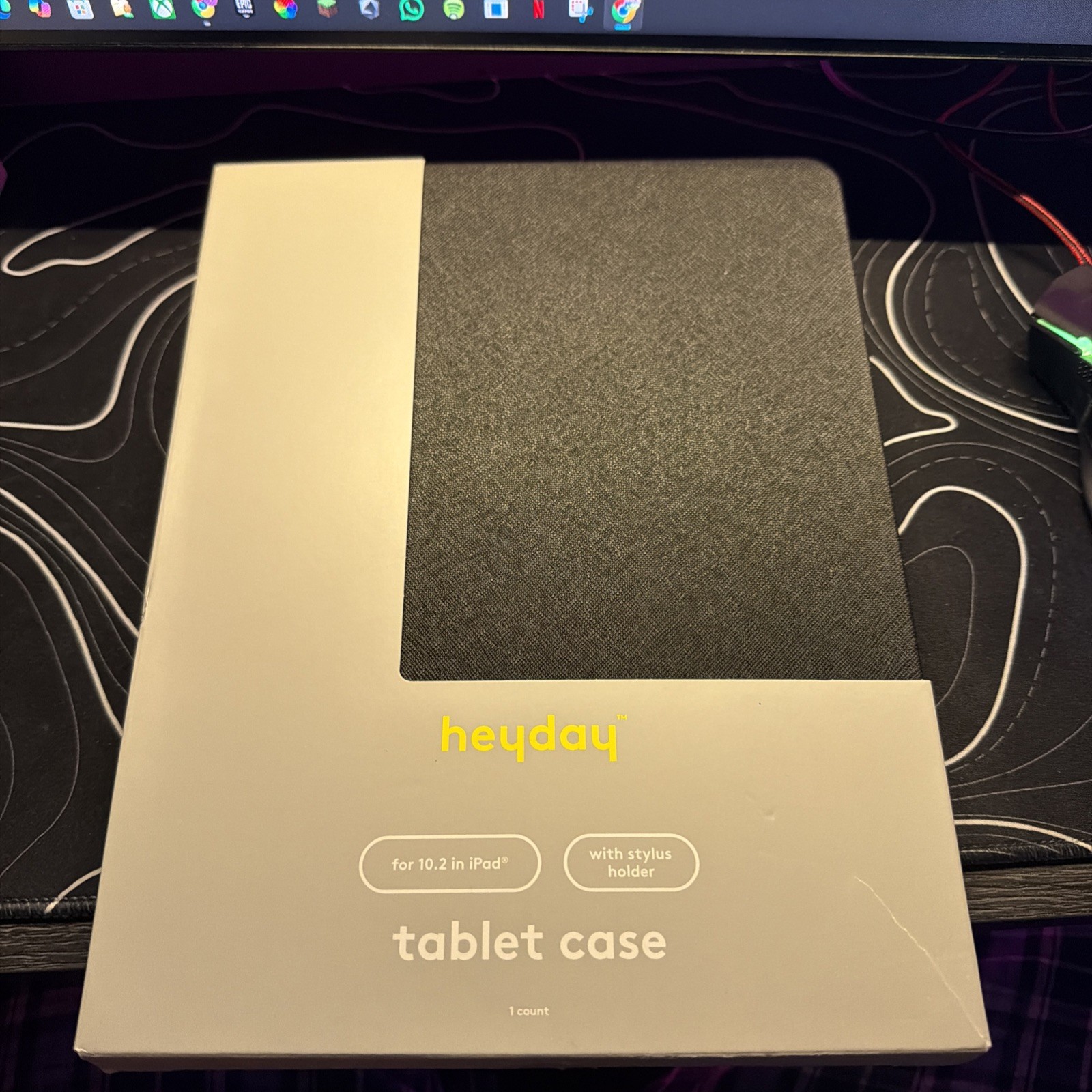 Heyday 10.2 in iPad Tablet Case - with stylus holder - Black