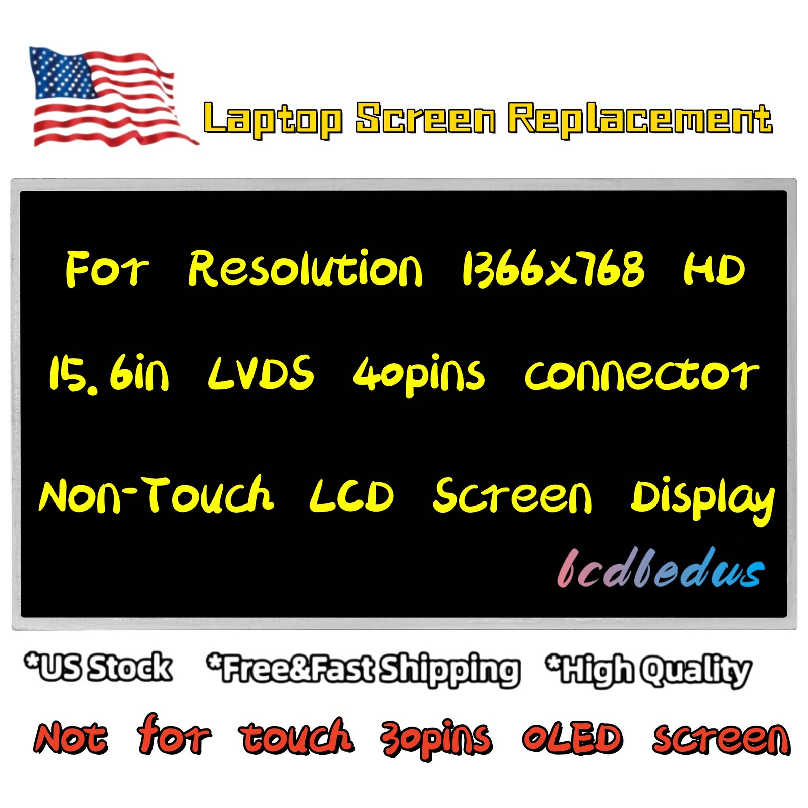 For ASUS K50I K50IJ K50IN K50IP 15.6'' HD WXGA Non-Touch LCD Screen LED Display