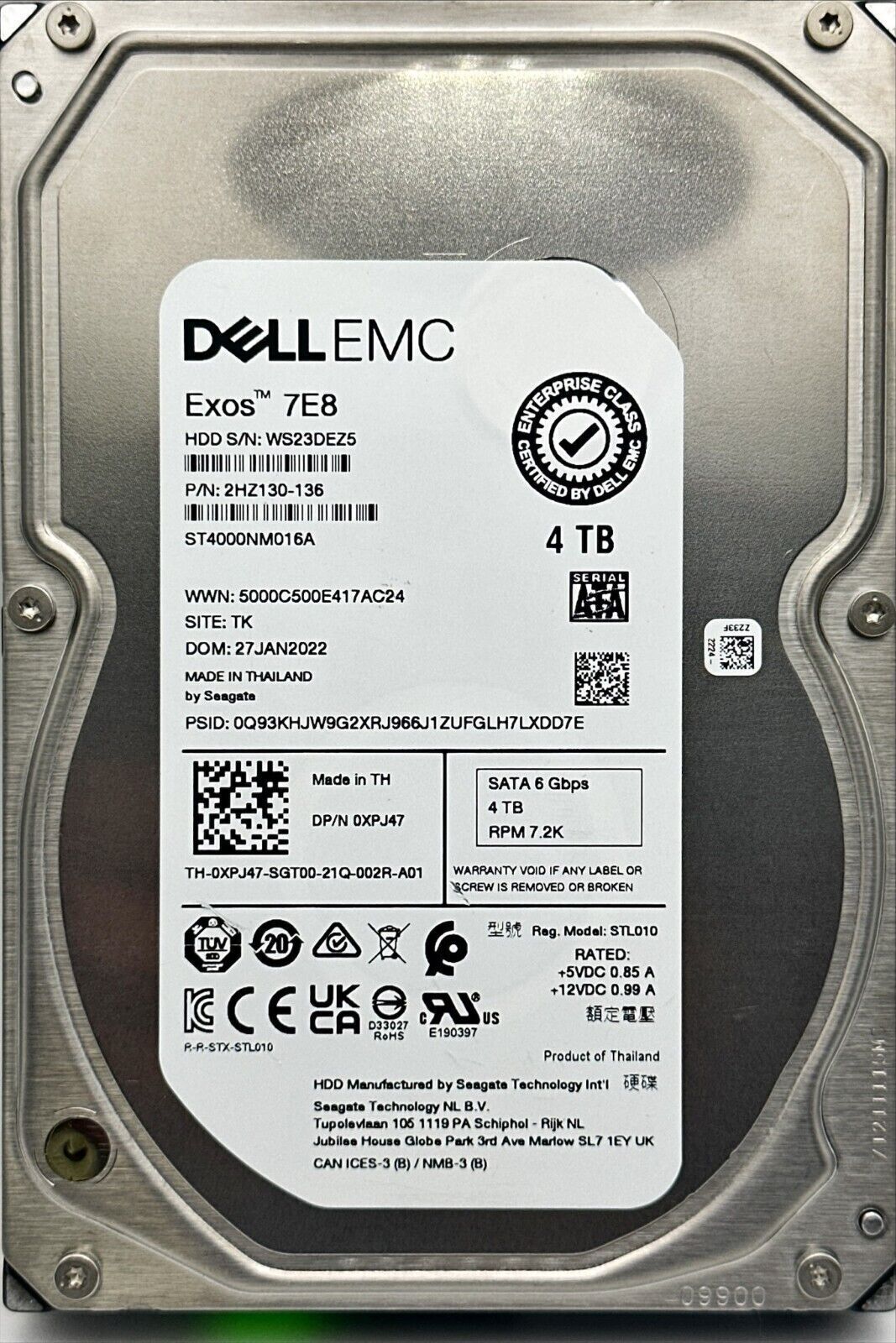 DELL EMC ST4000NM016A 4TB 3.5