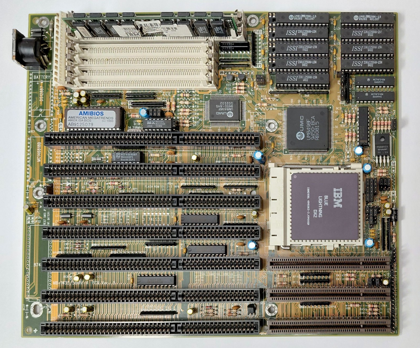 Biostar MB-1433UIV VLB ISA 486 Retro Motherboard + IBM 486DX2 66MHz + 8MB RAM