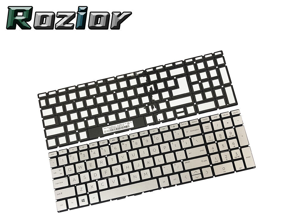 NEW HP 15-dw0025cl 15-dw0035cl 15-dw0082cl 15-dw0088cl Backlit Keyboard Silver