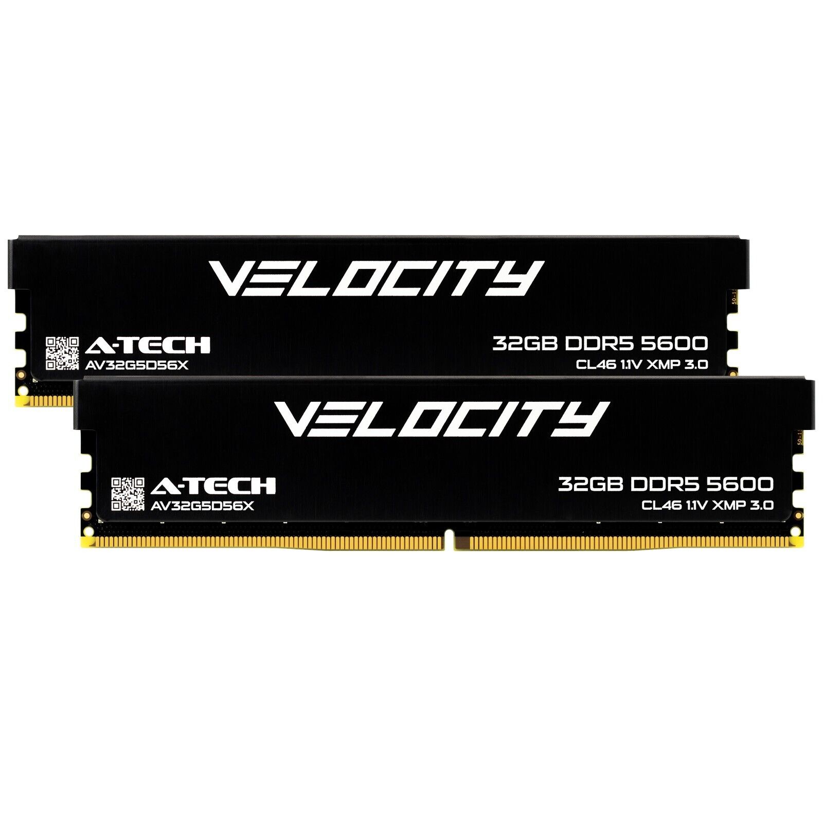 A-Tech Velocity 64GB 2x32GB DDR5 5600 PC5-44800 XMP Desktop PC Gaming Memory RAM