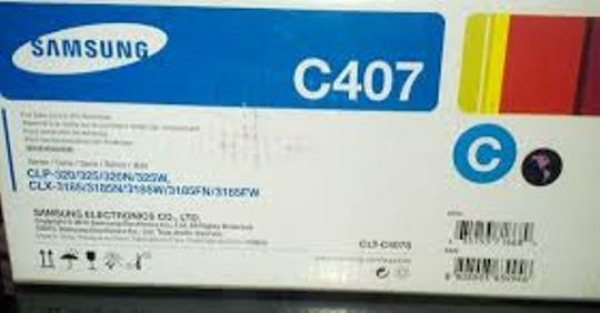 Samsung CLT-C407S Cyan Toner  GENUINE NEW SEALED BOX