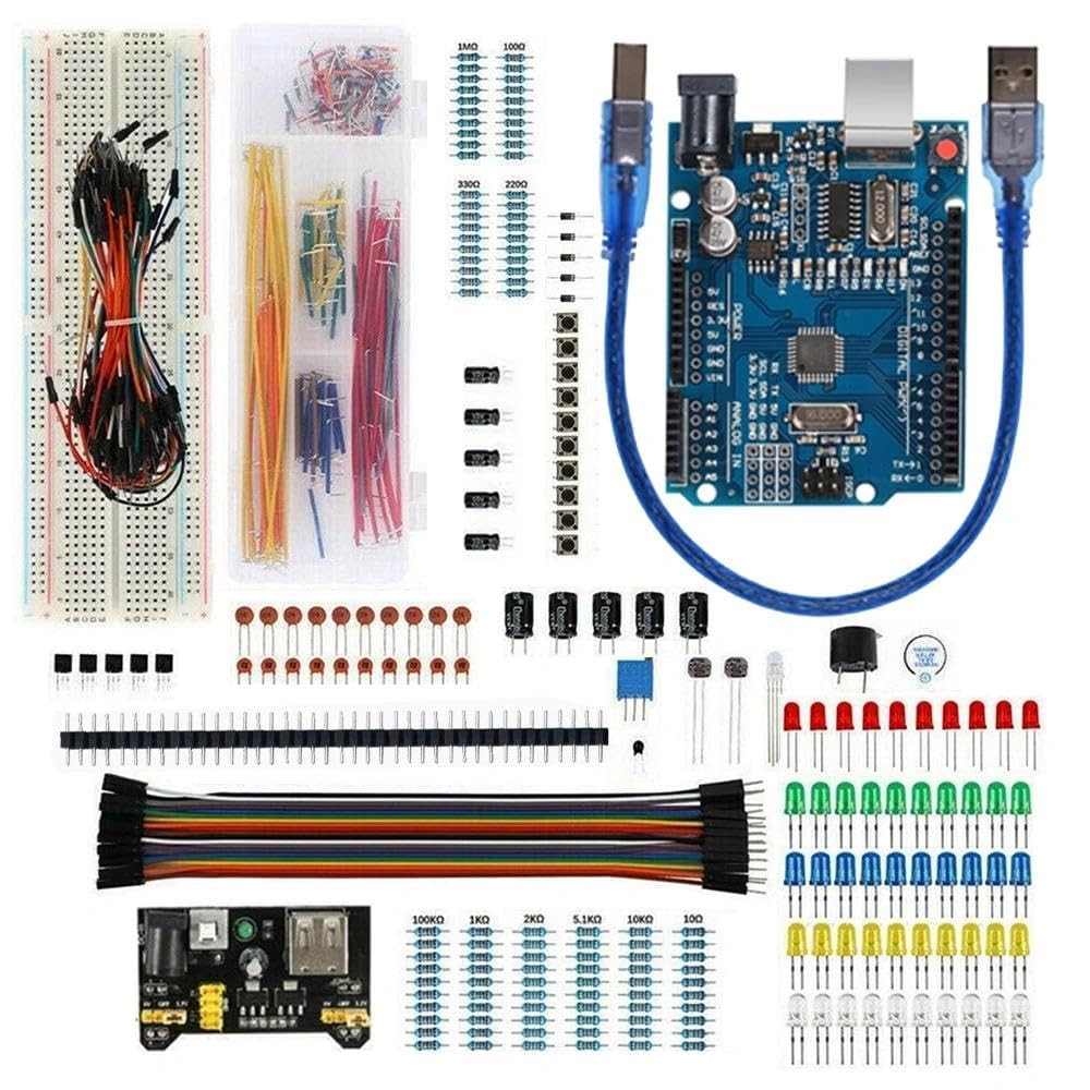 480PCS Electronics Kit with UNO R3 Compatible Board and Breadboard