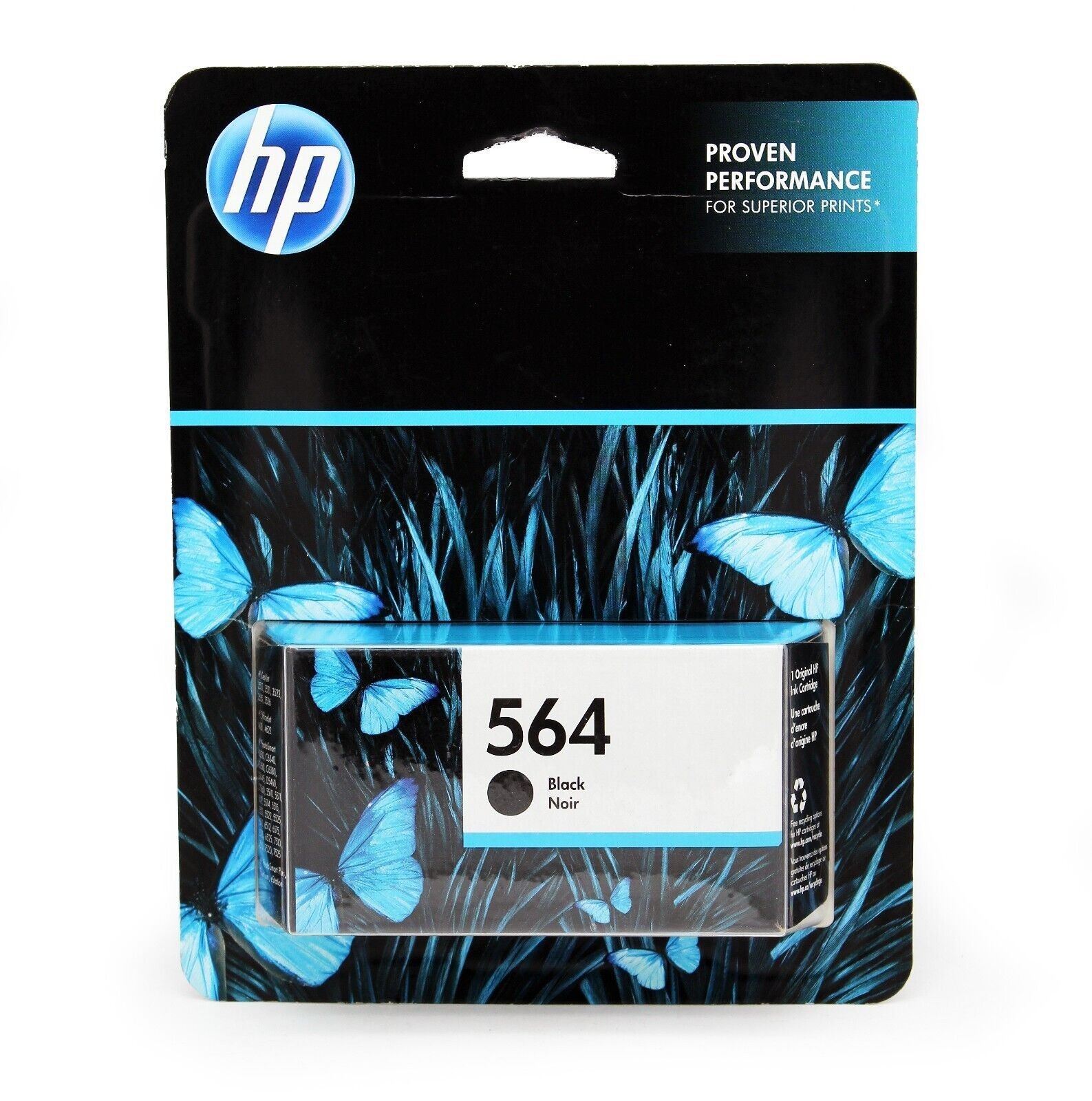 HP 564 Black Ink Cartridge Genuine OEM Original (CB316WN) New EXP 09/2019