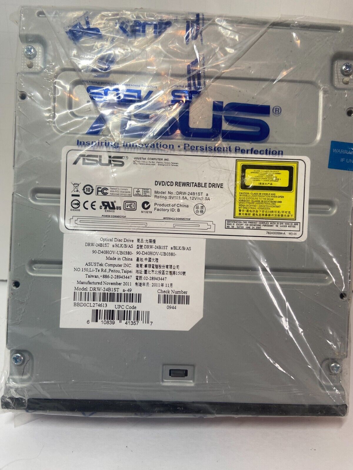 ASUS DRW-24B1ST 24x DVD-RW Internal Optical Disc New