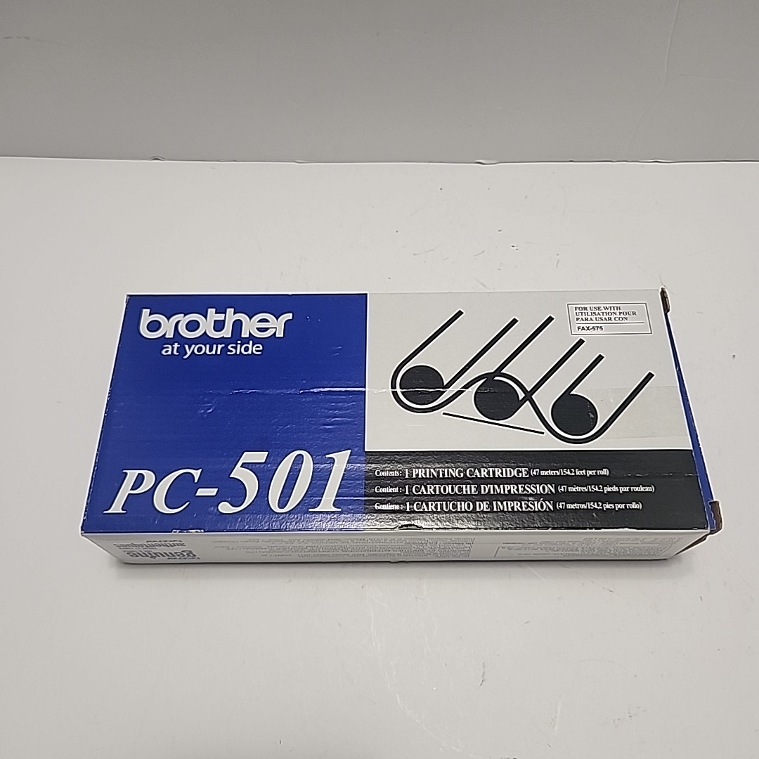 Genuine Brother PC-501 Printing Cartridge OEM Original FAX-575  NEW Open Box