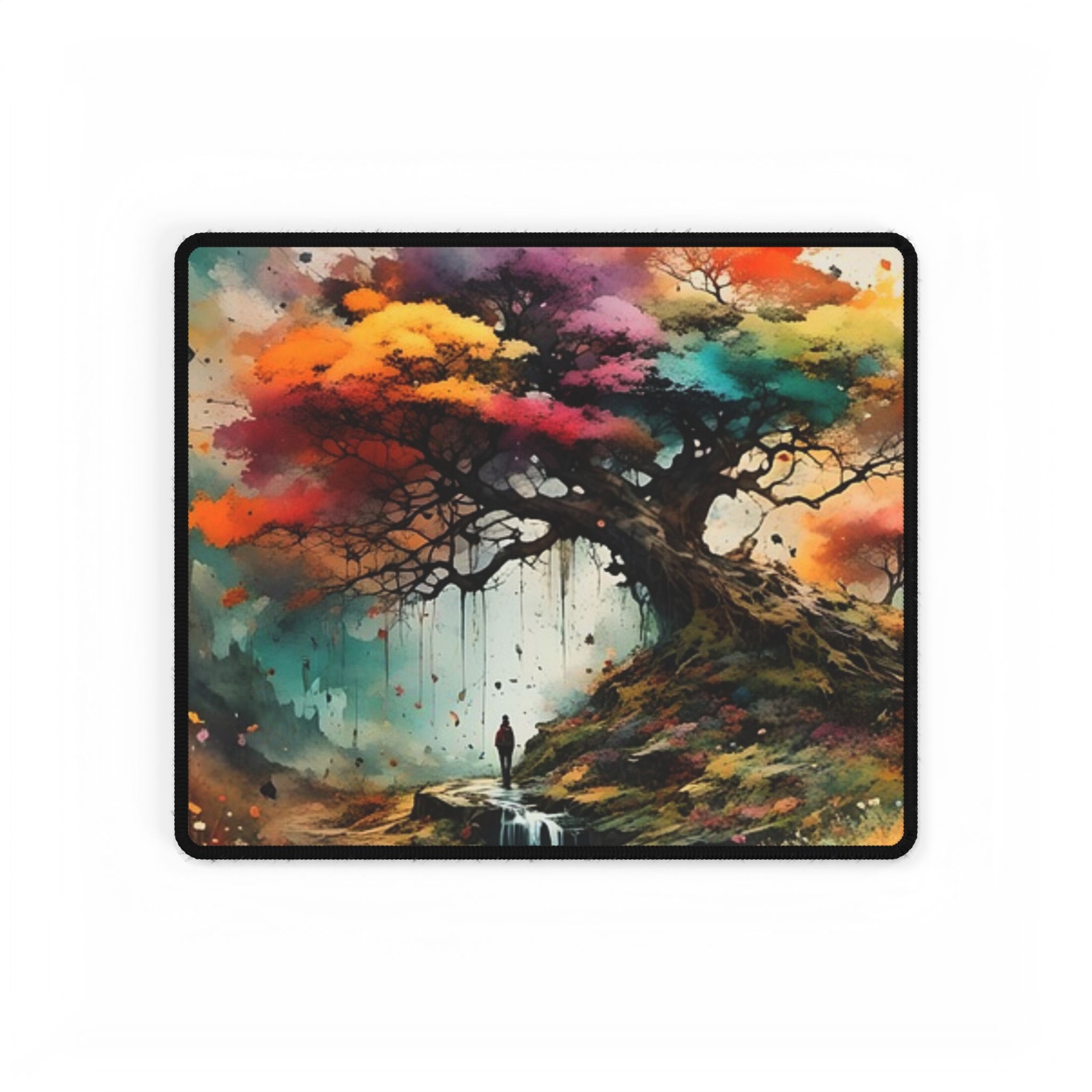 Watercolor Nature Desk Mat  Botanical Desk Pad, Floral Mousepad Plant Lover Gift