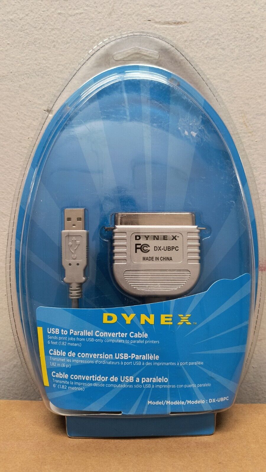 Dynex PC and Laptop 6ft. USB to Parallel Converter Cable - Sealed