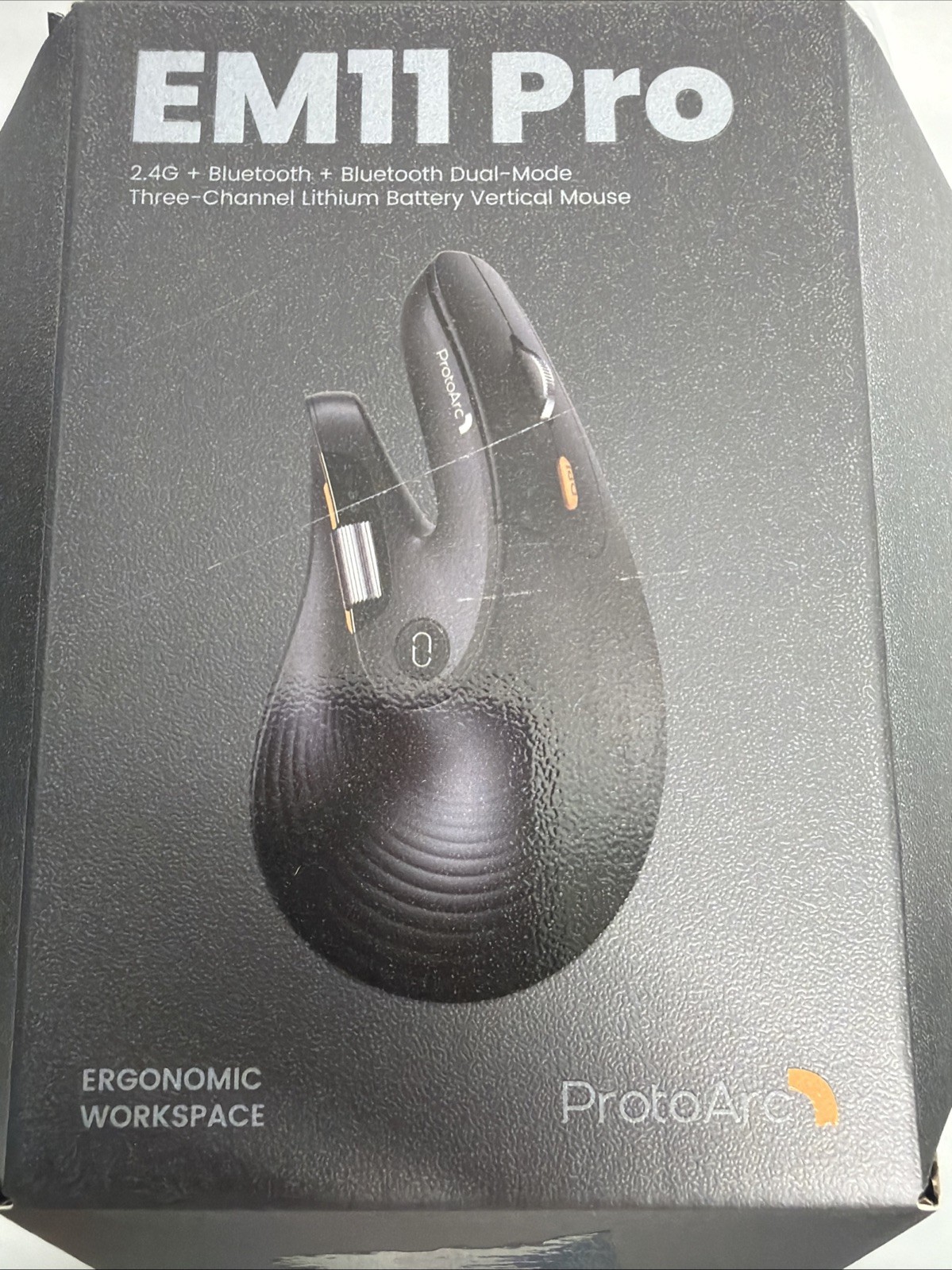 New ProtoArc EM11 Pro Ergonomic Bluetooth Mouse, Vertical Mouse NIOB