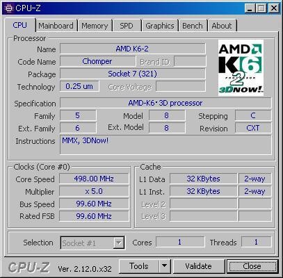 AMD K6-2 500 MHz (AMD-K6-2/500AFX) Socket7 Used Normal Item (2)