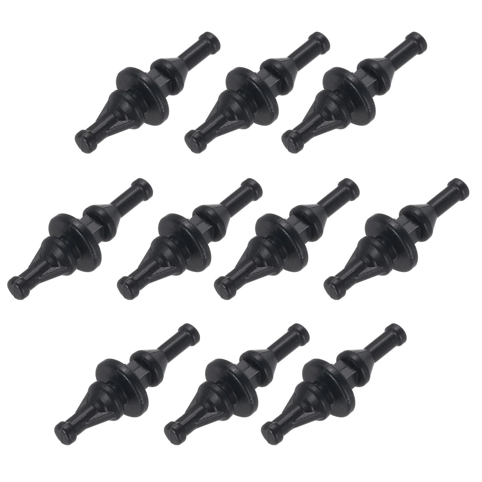 10PCS Fan Shock Absorbing Rubber Nail, Silicone Rubber Cooler for PC, Black